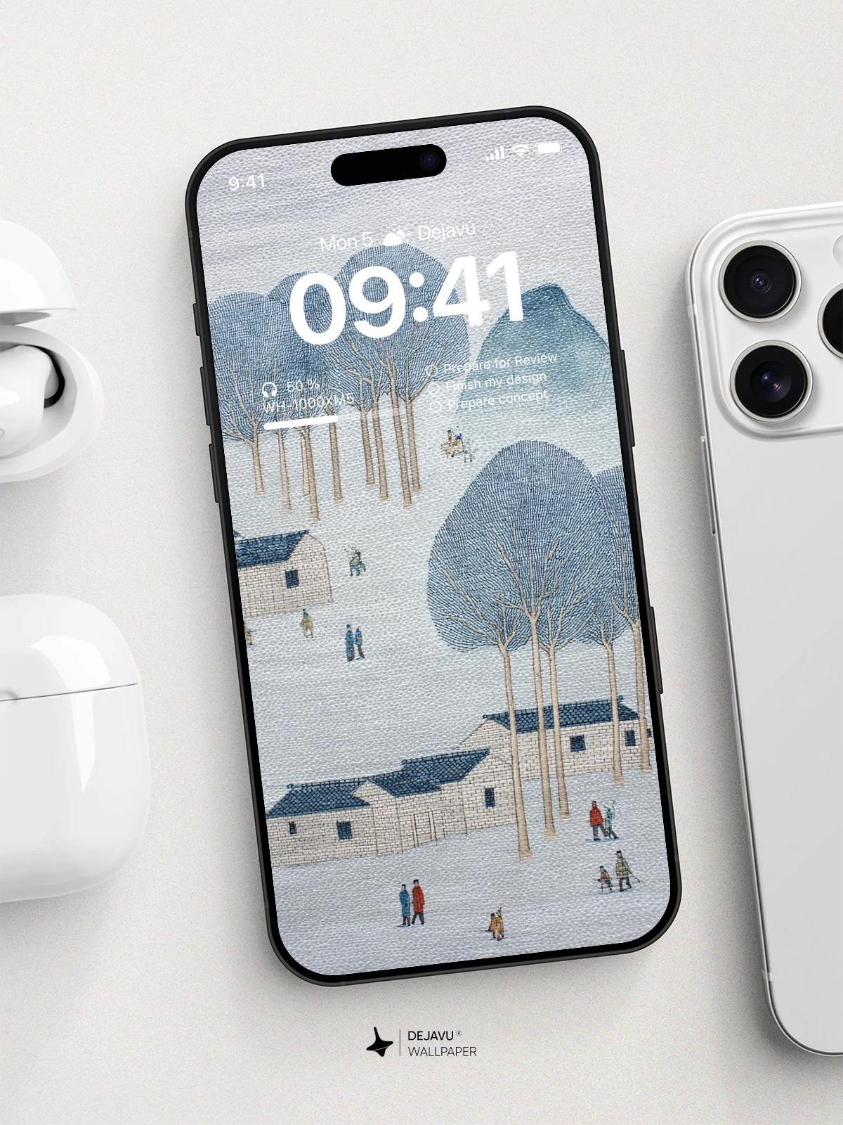 Chinese Ink Painting Wallpaper 4K for iPhone Lock Screen