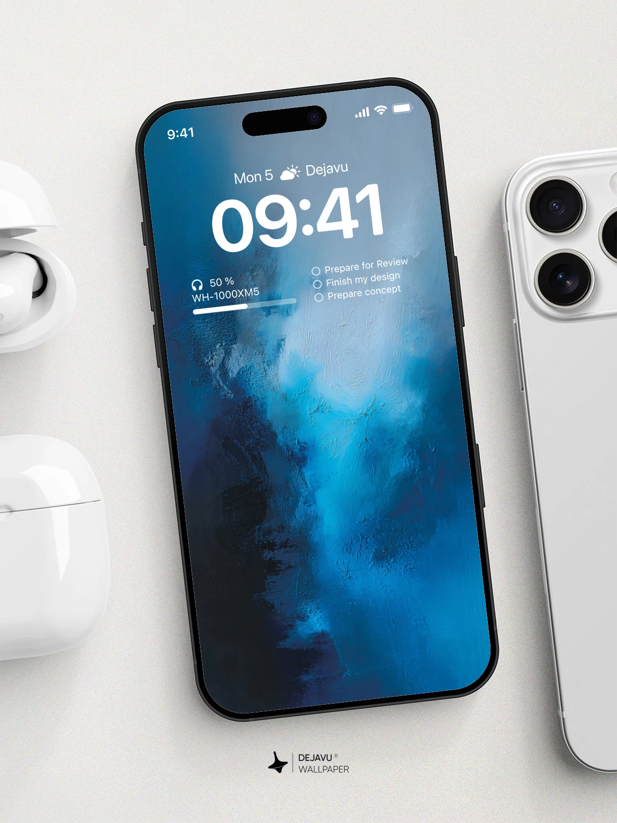 Blue Abstract Art Wallpaper 4K for iPhone Lock Screen