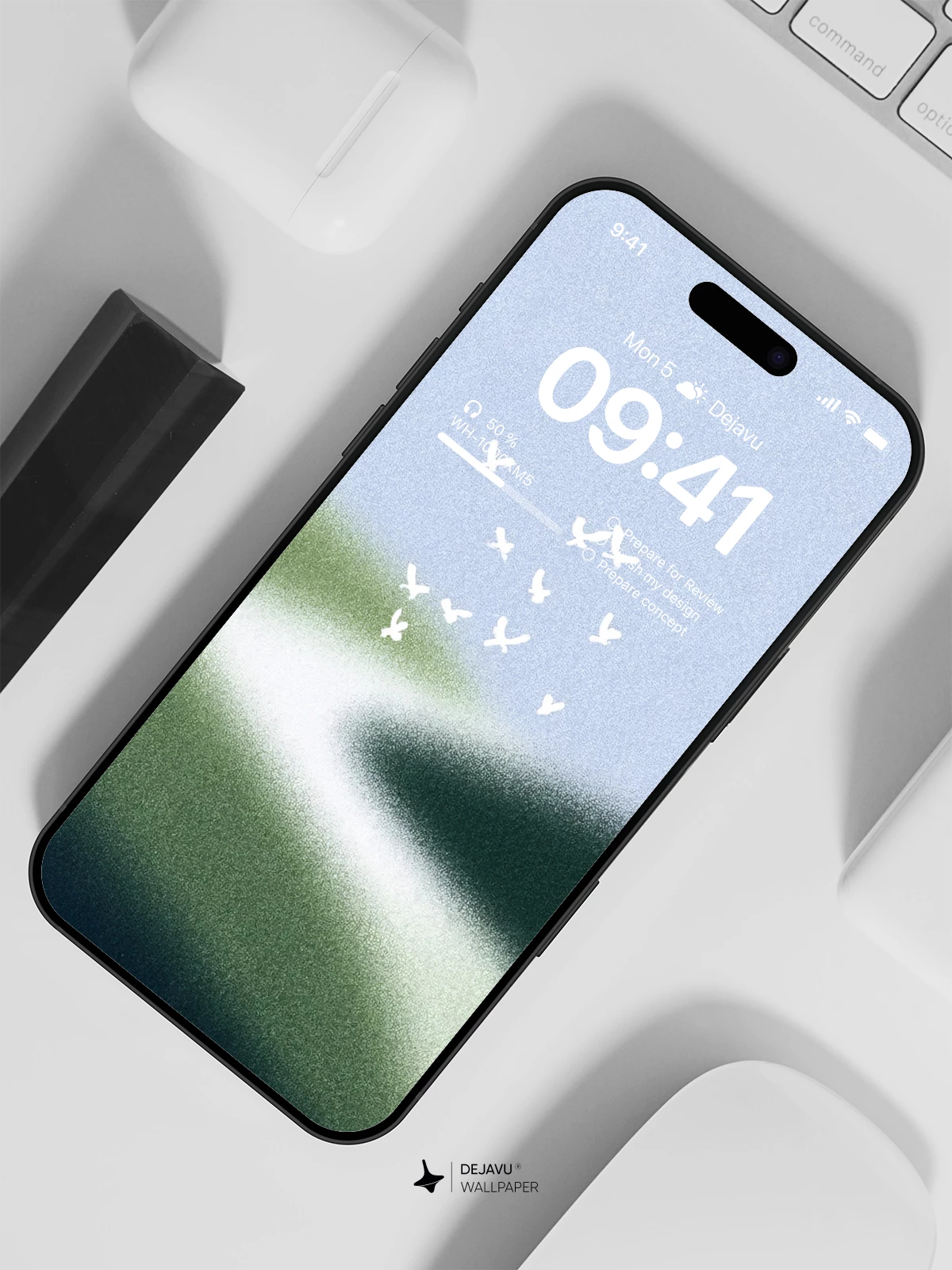 Minimalist Mountain Landscape Wallpaper 4K for iPhone Lock Screen
