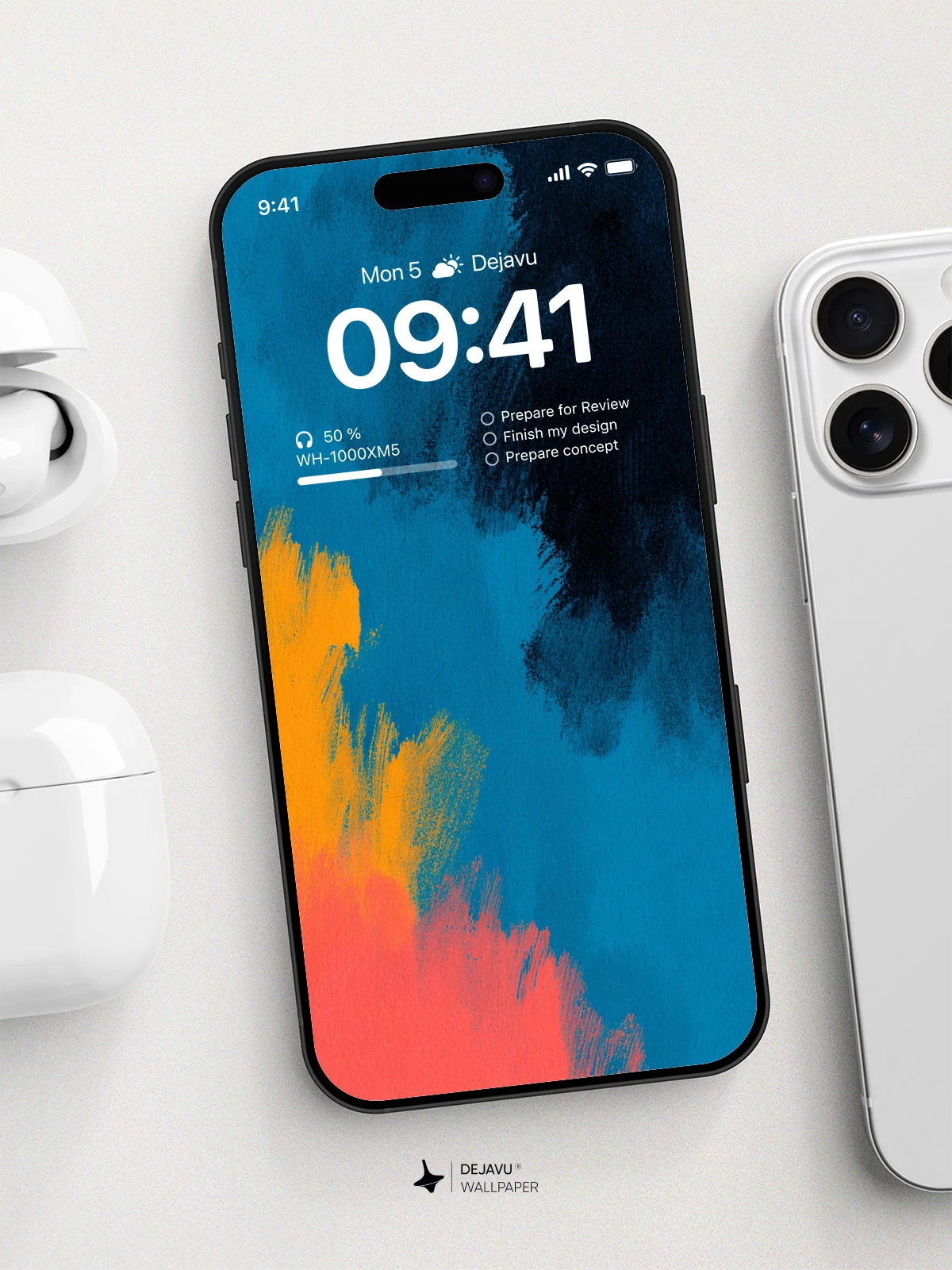 抽象色彩笔触壁纸 4K AMOLED Display Wallpaper