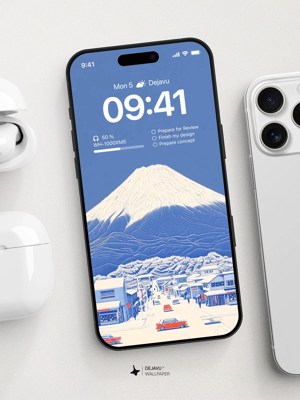 富士山雪景 4K iPhone 锁屏壁纸