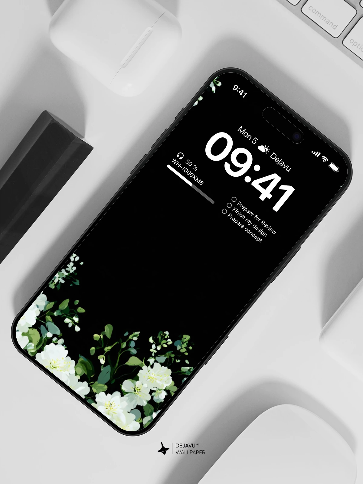 White Flowers Wallpaper 4K for iPhone Lock Screen