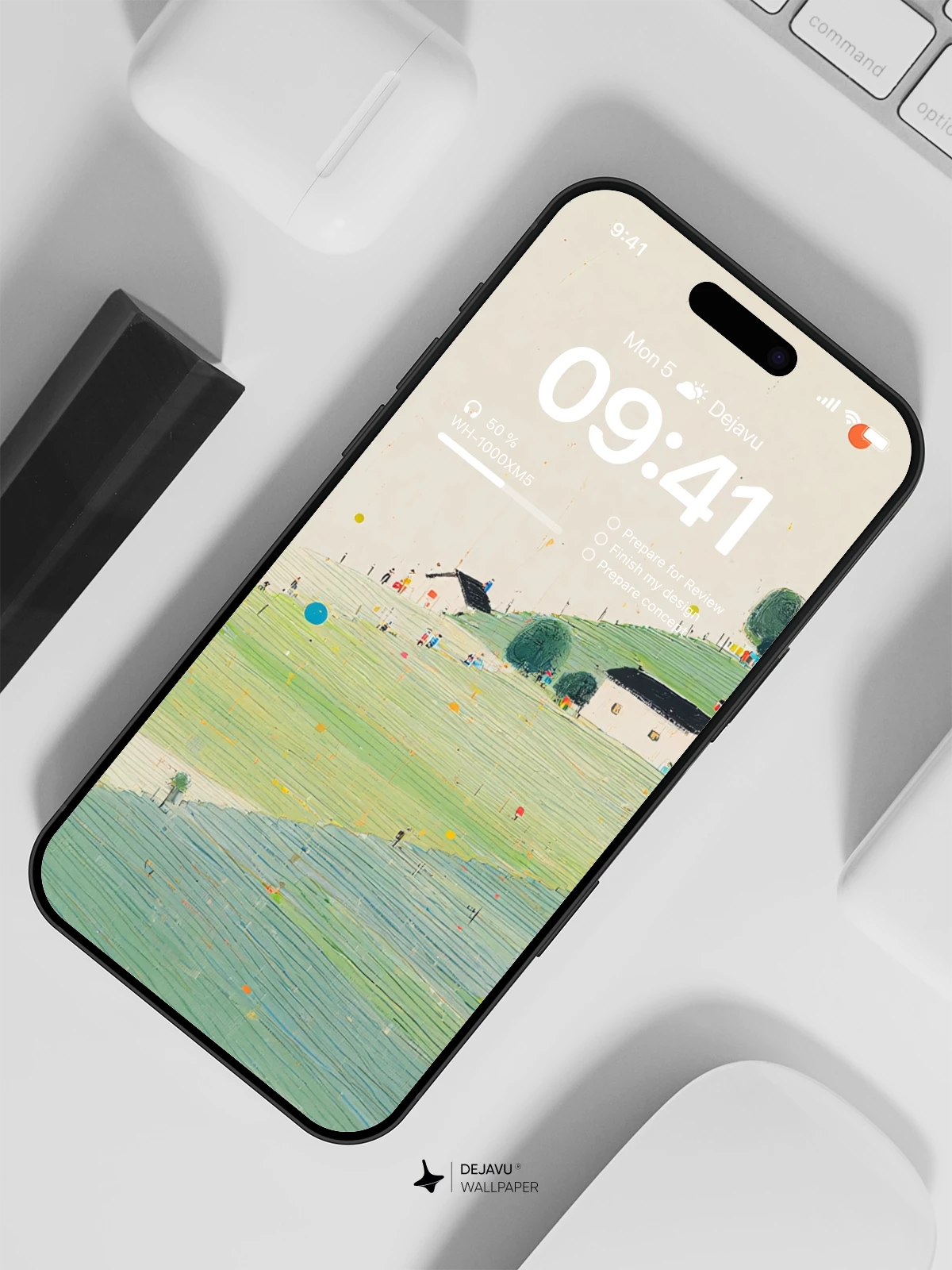 Pastoral Hillside Village Wallpaper 4K for iPhone Lock Screen