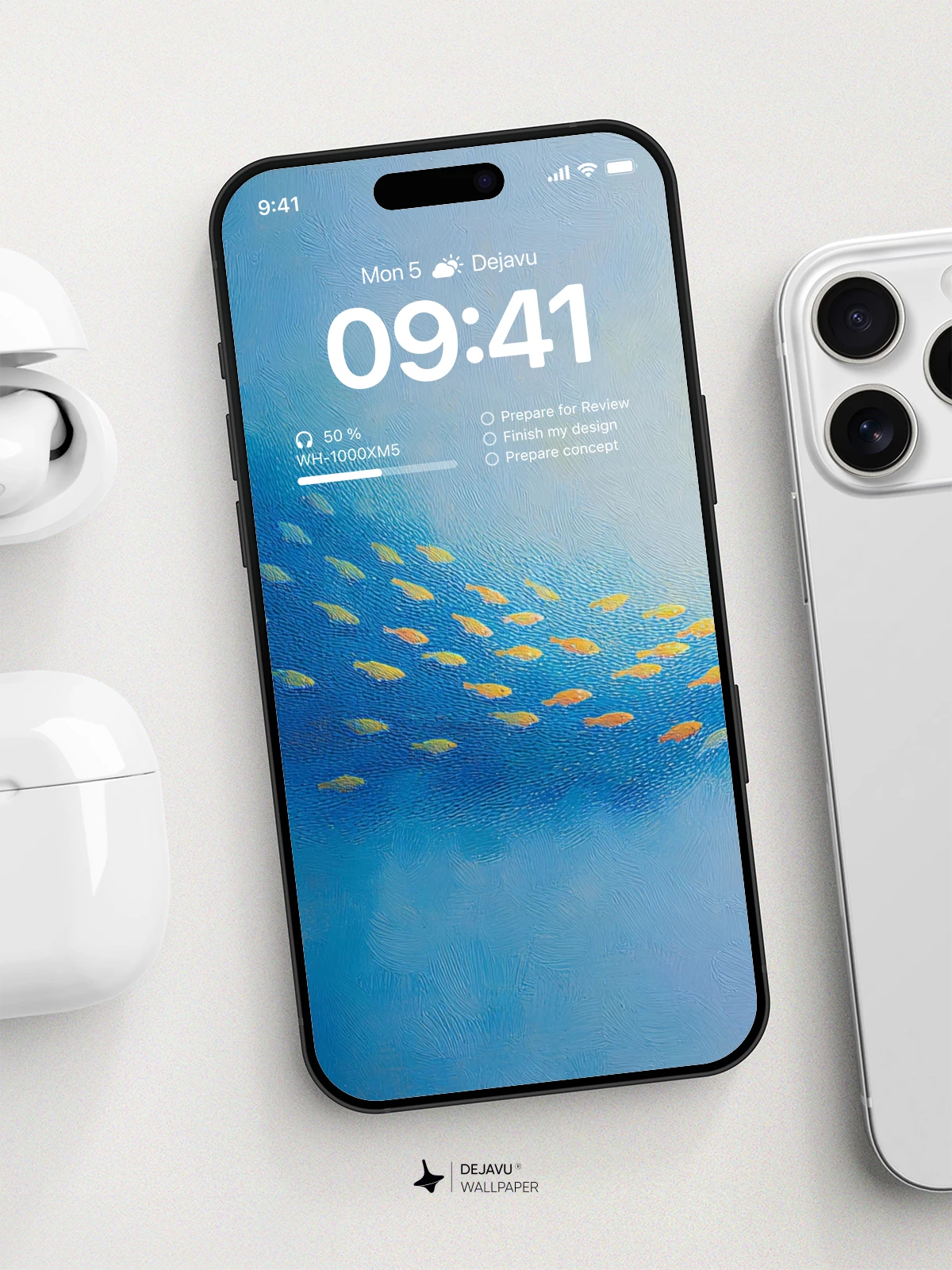 Yellow Fish School Wallpaper 4K for iPhone Lock Screen