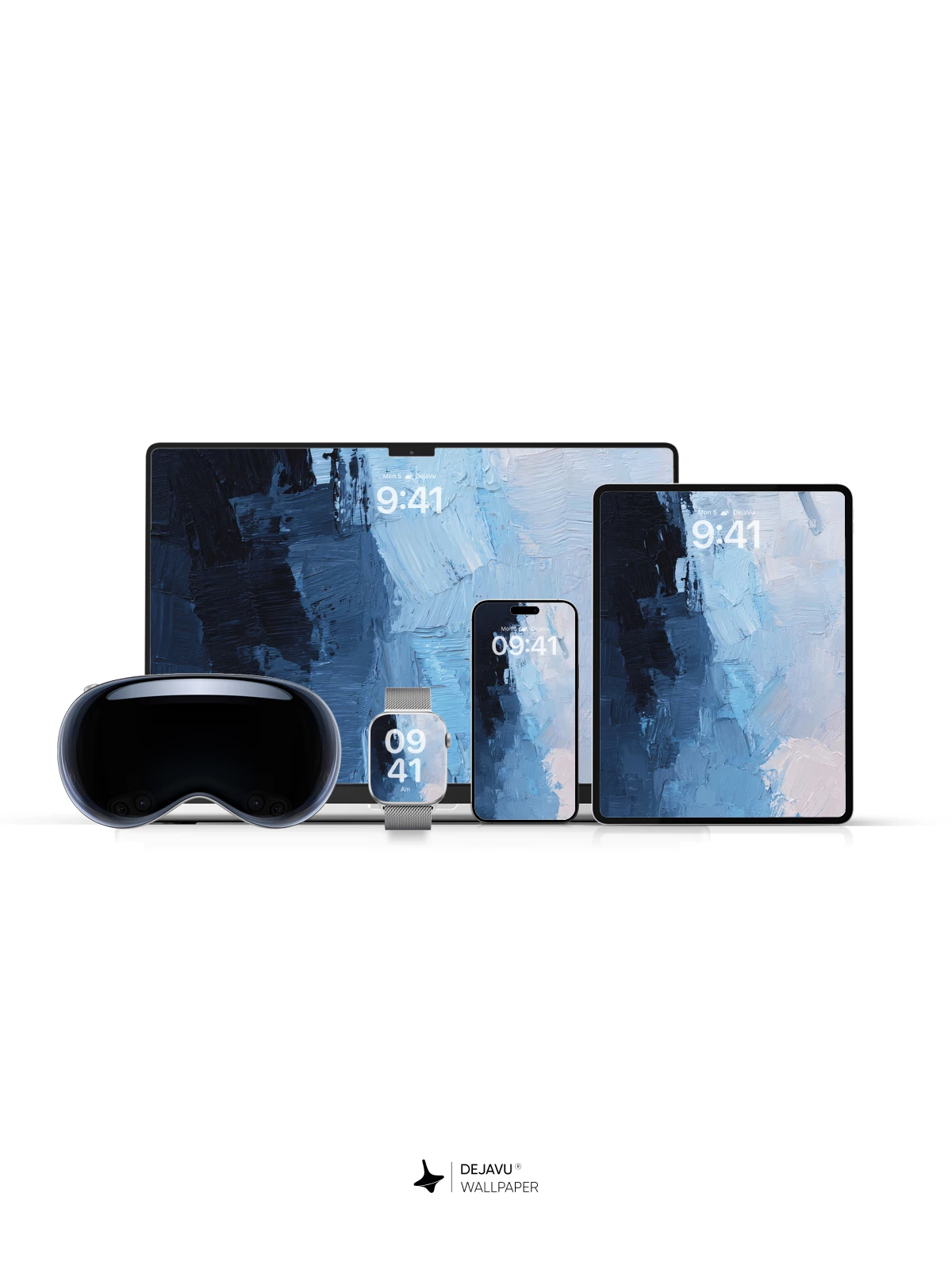 Abstract Blue and White Wallpaper 4K for Mobile Background