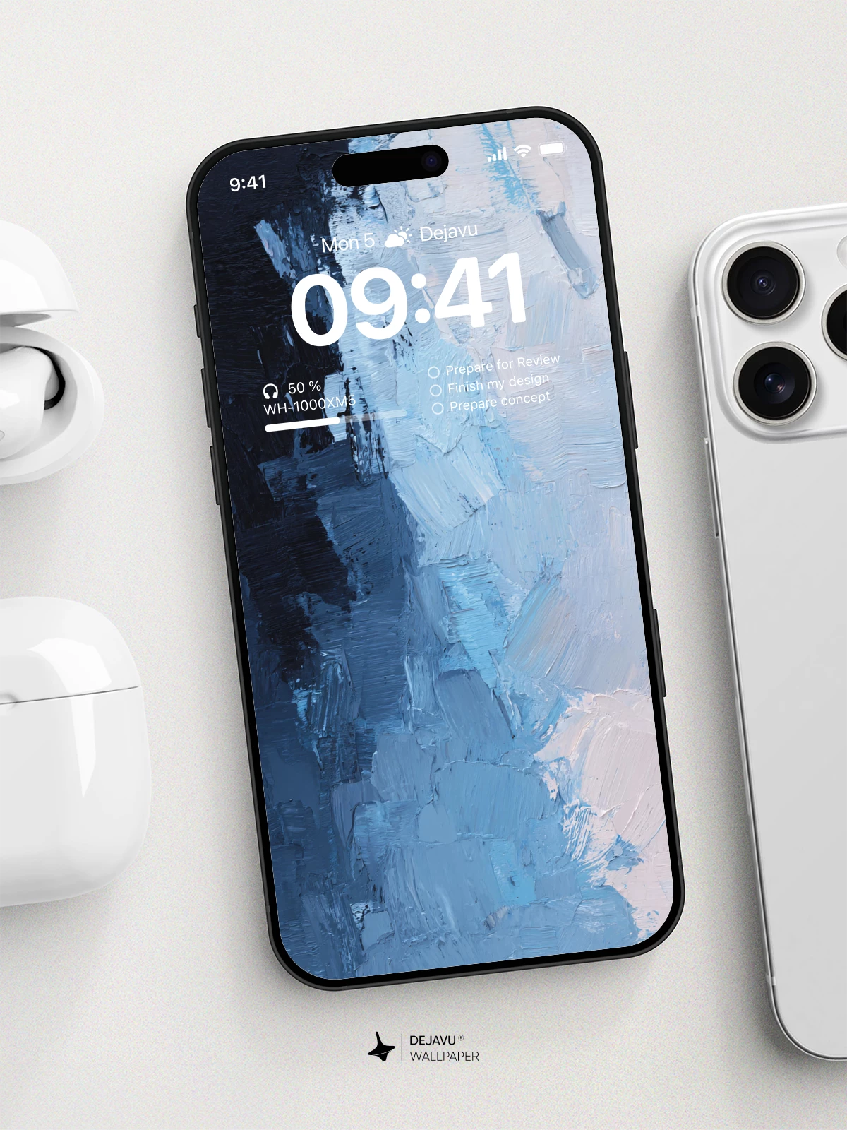 Abstract Blue and White Wallpaper 4K for Mobile Background