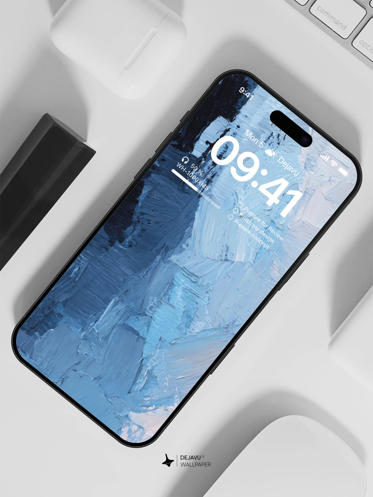 Abstract Blue and White Wallpaper 4K for Mobile Background
