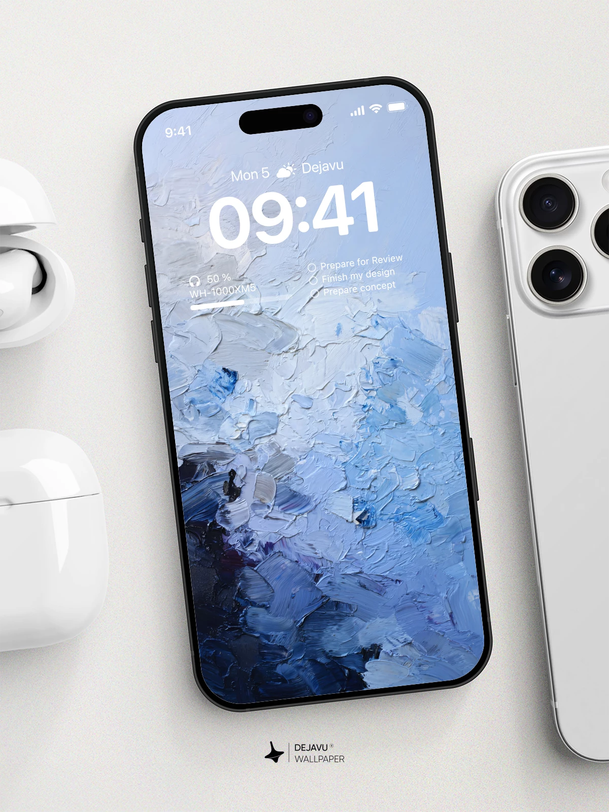 Abstract Blue Gradient Wallpaper 4K for iPhone Lock Screen