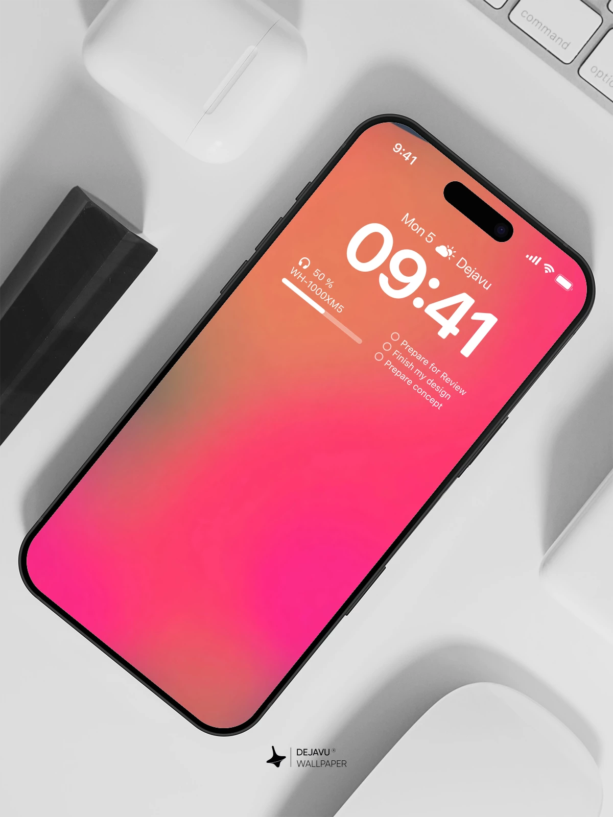 Gradient Pink Blue Wallpaper 4K for iPhone Lock Screen