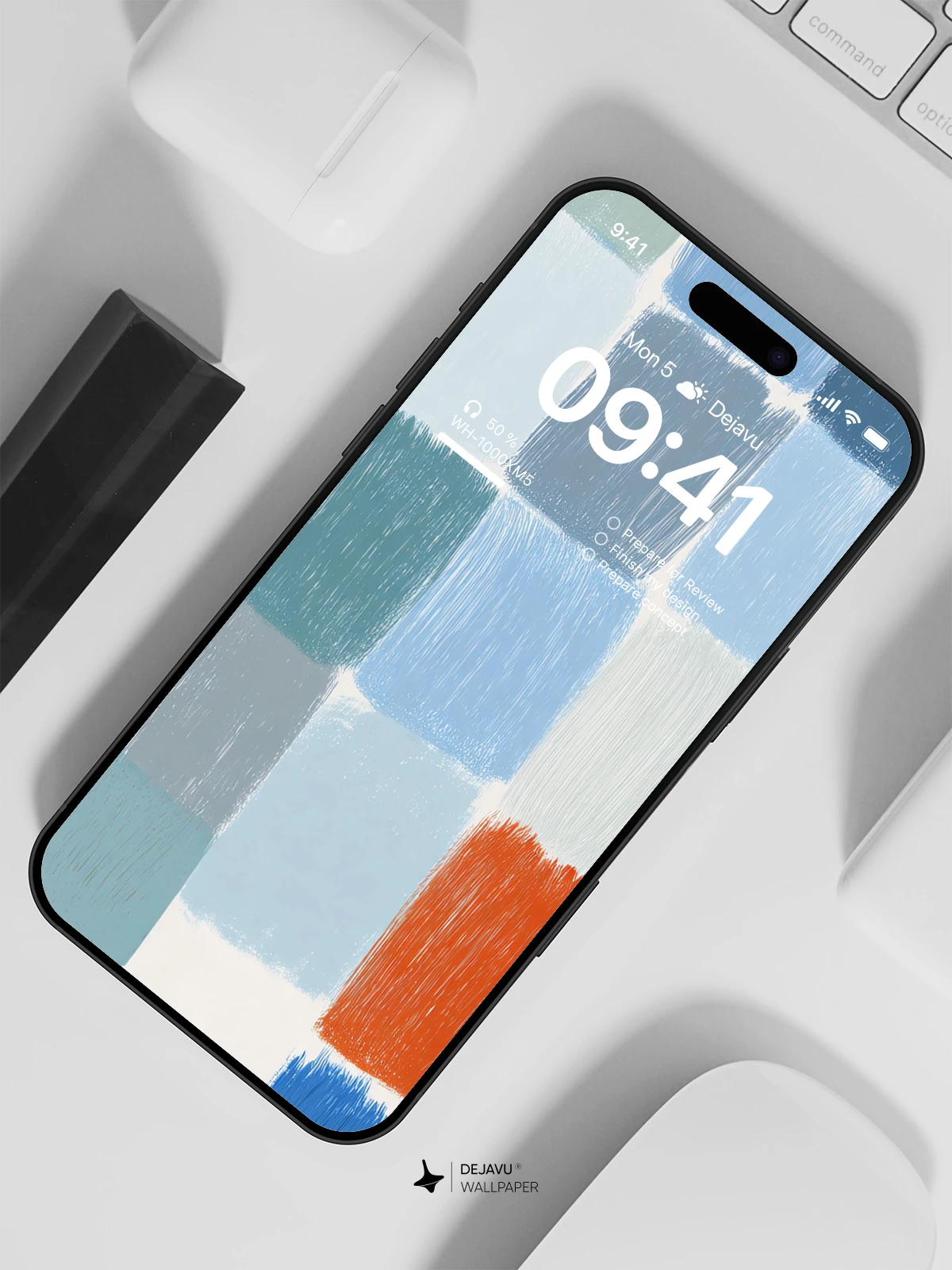Pastel Square Pattern Wallpaper 4K for Mobile Background