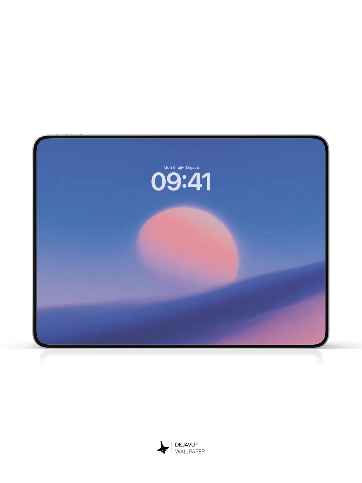 Pink Sunset Moon Wallpaper 4K for iPhone Lock Screen