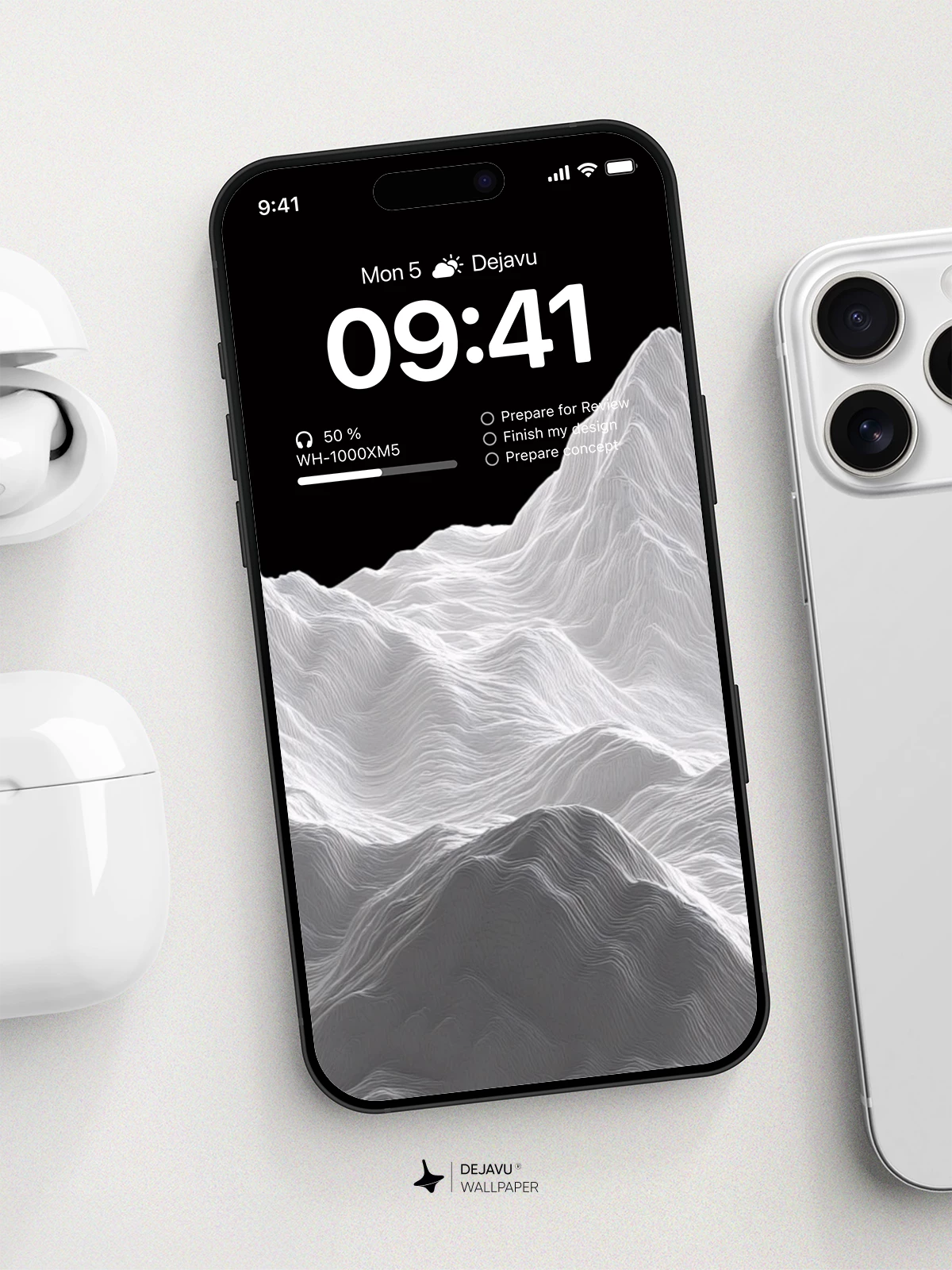 White Snowy Mountain Peaks Wallpaper 4K for iPhone Lock Screen