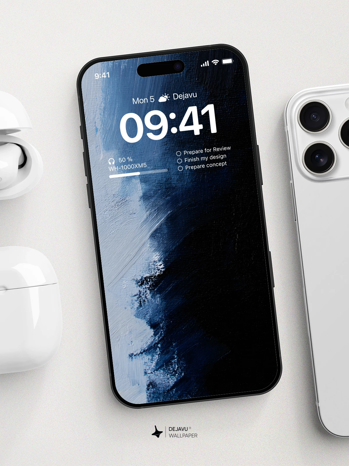 Dark Blue Abstract Wallpaper 4K for iPhone Lock Screen