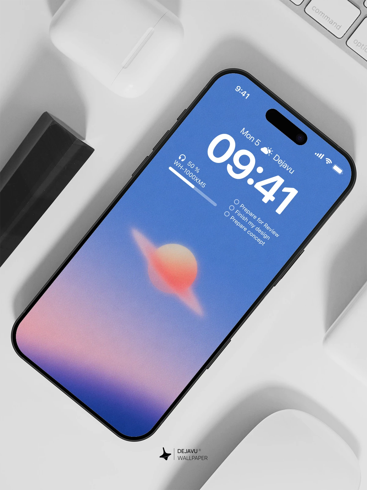 Pink and Blue Sky Wallpaper 4K for iPhone Lock Screen