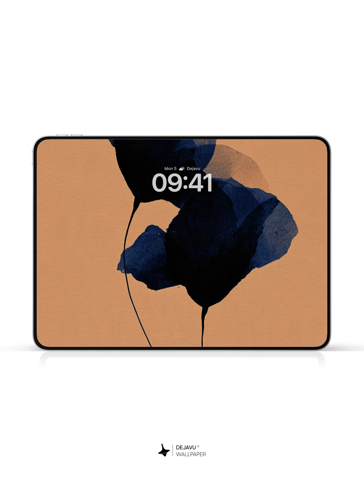 Abstract Blue Floral Wallpaper 4K AMOLED Display Wallpaper