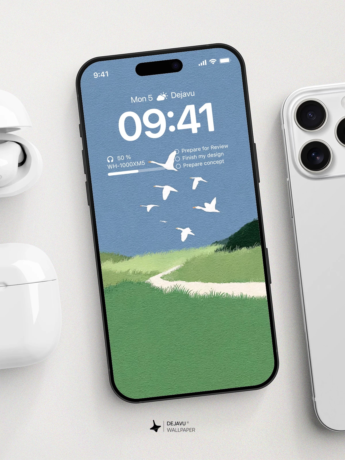 Goose Flock Minimalist Wallpaper 4K for iPhone Lock Screen