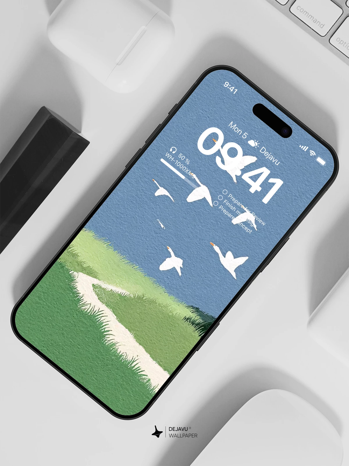 Goose Flock Minimalist Wallpaper 4K for iPhone Lock Screen