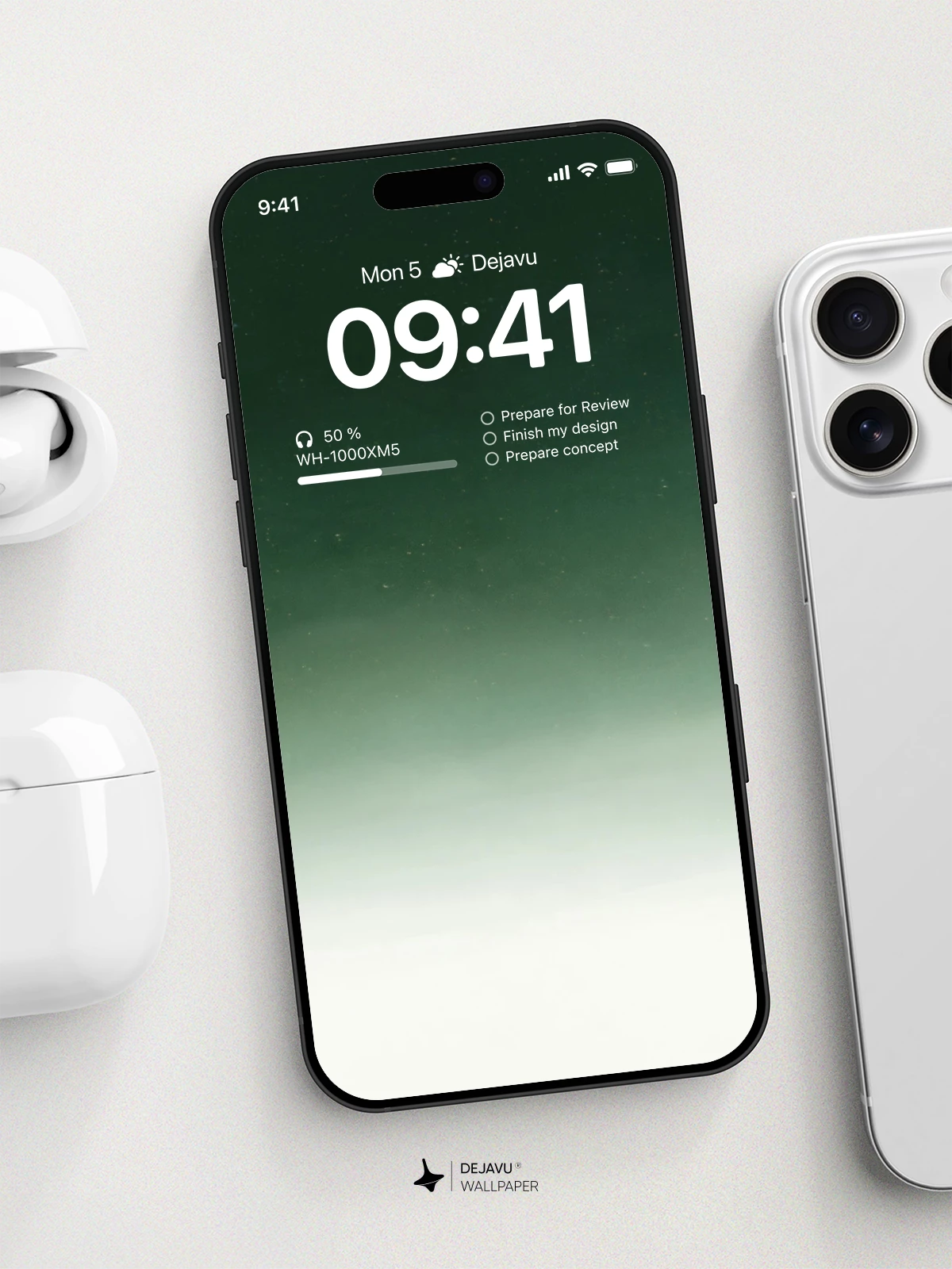 Green Gradient Background Wallpaper 4K for iPhone Lock Screen