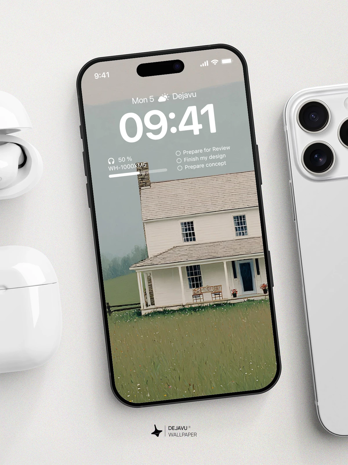 White Farmhouse Wallpaper 4K for iPhone Lock Screen