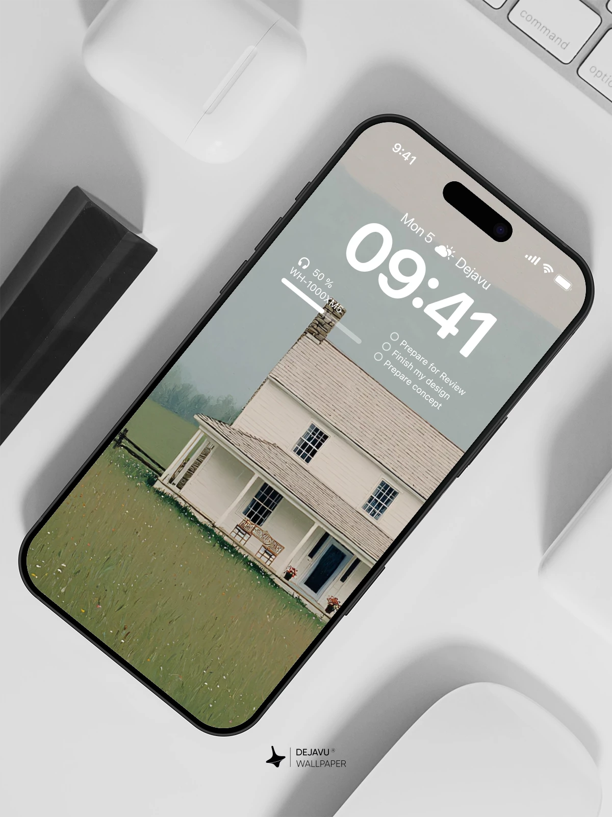 White Farmhouse Wallpaper 4K for iPhone Lock Screen