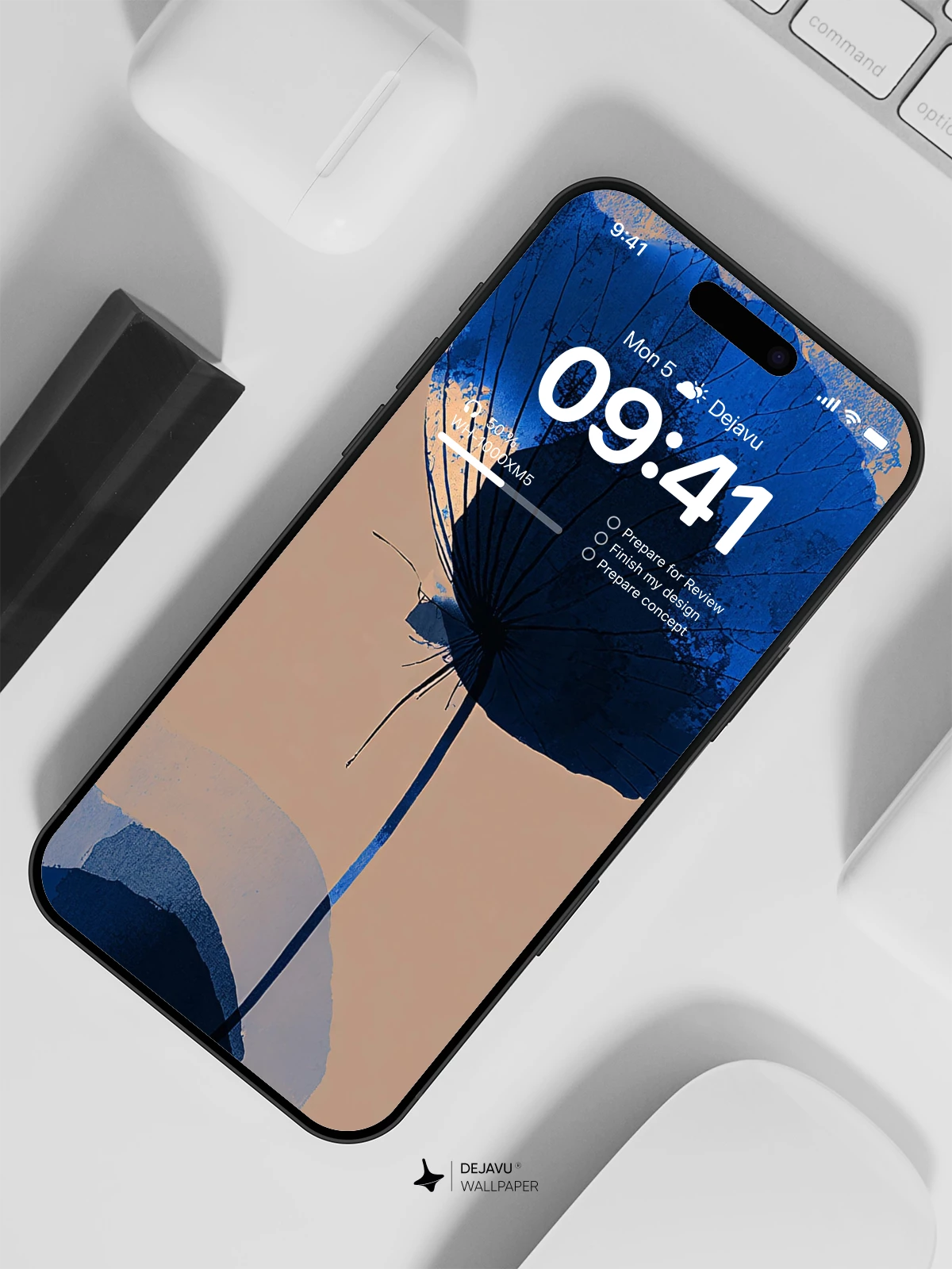 Blue Flower Wallpaper 4K for iPhone Lock Screen