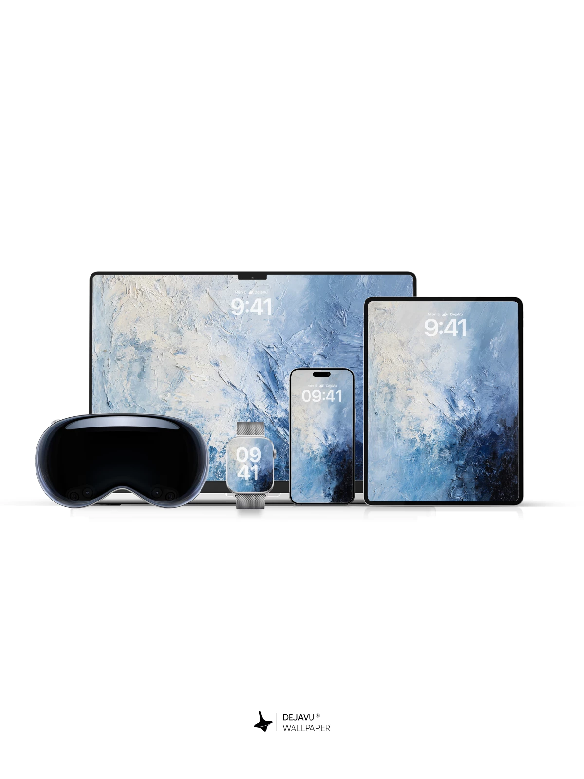 Blue Abstract Art Wallpaper 4K for iPhone Lock Screen