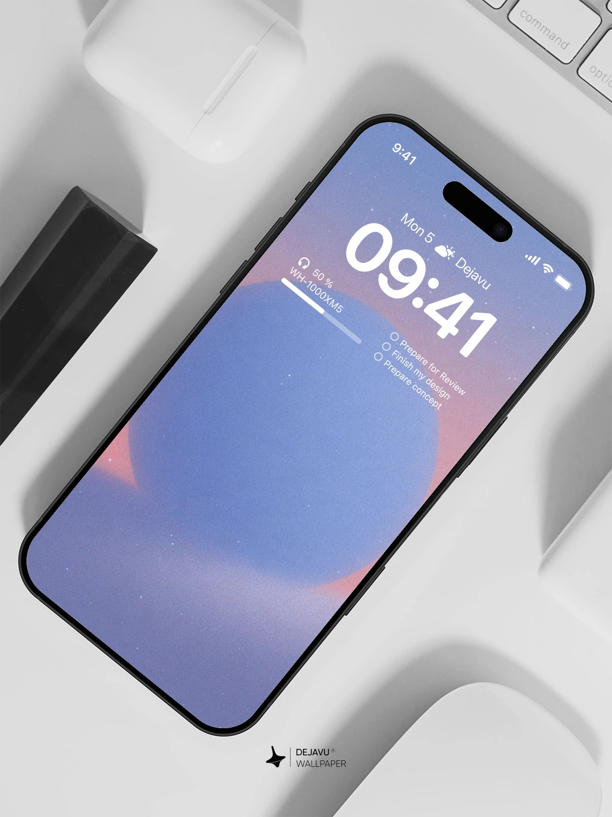 Blue Sphere 4K Wallpaper for iPhone Lock Screen