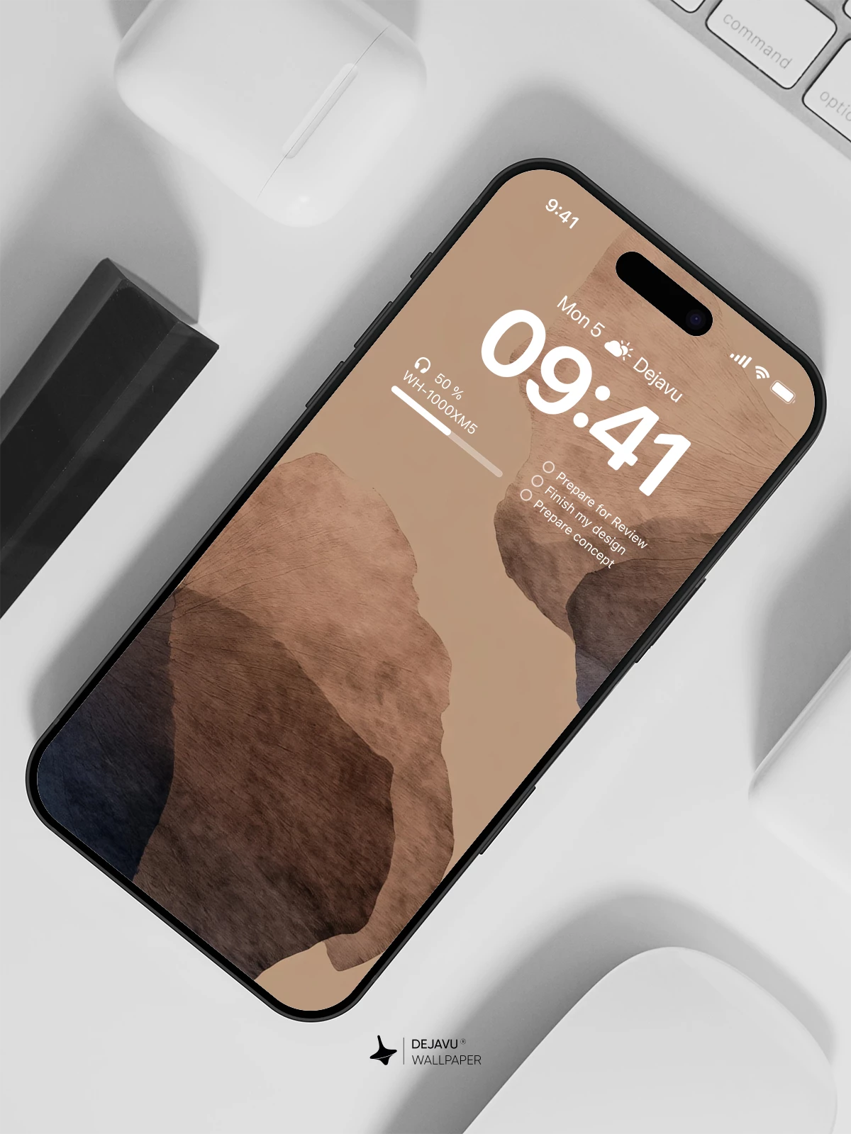 Abstract Leaf Wallpaper 4K for iPhone Lock Screen