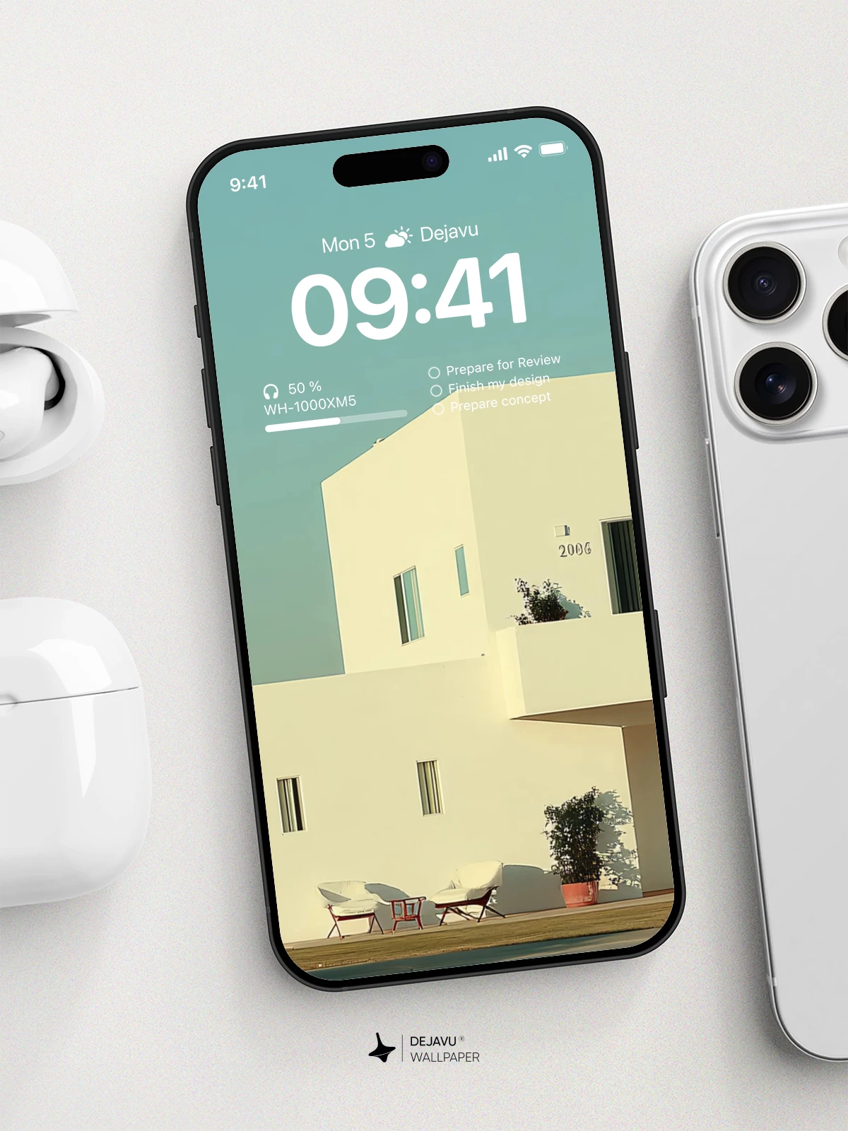 Modern White Architecture Wallpaper 4K for iPhone Lock Screen