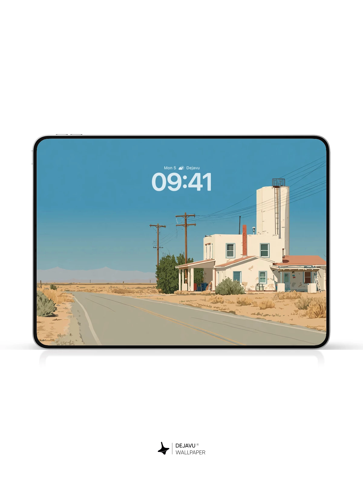 Desert Roadside Building Wallpaper 4K for Mobile Background