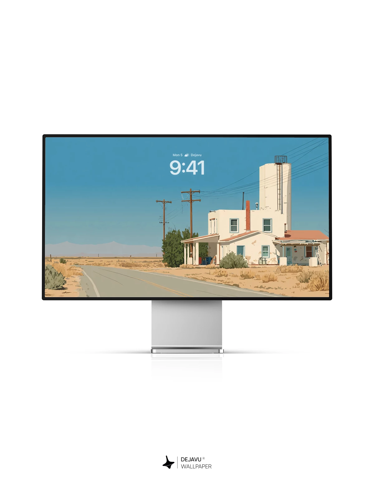 Desert Roadside Building Wallpaper 4K for Mobile Background