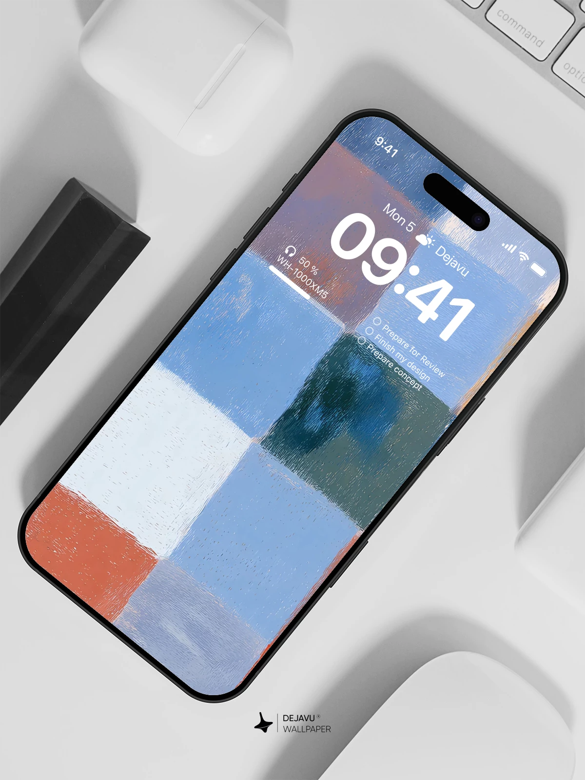Colorful Square Grid Wallpaper 4K for iPhone Lock Screen