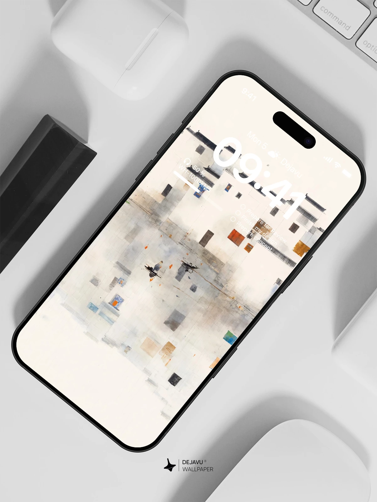 Minimalist Chinese Architecture Wallpaper 4K for iPhone Lock Screen