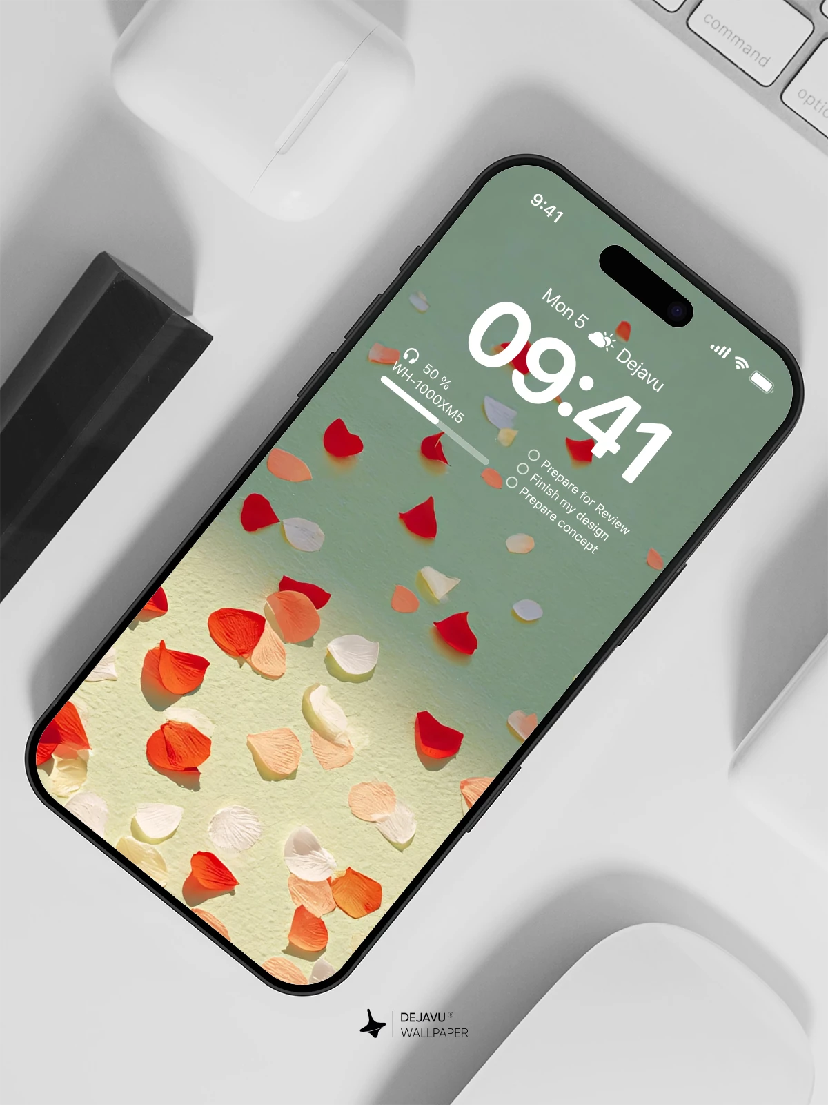 Falling Petals Wallpaper 4K for iPhone Lock Screen