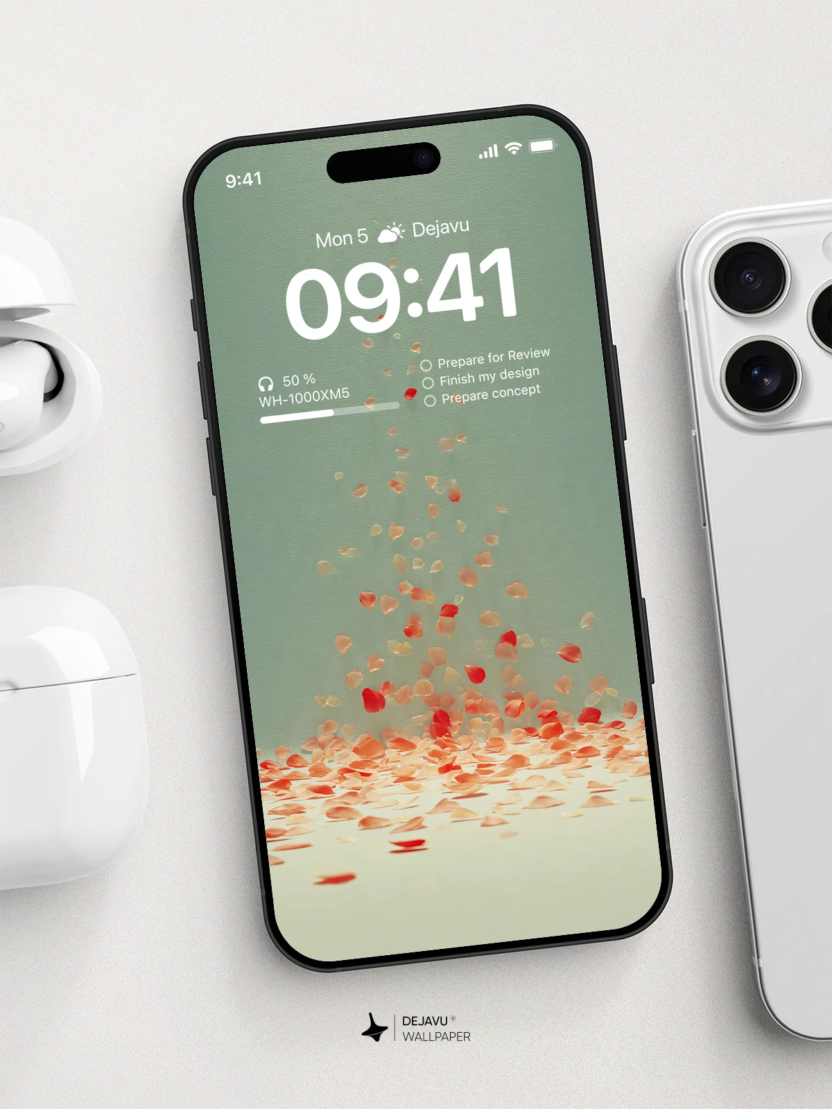 Falling Rose Petals Wallpaper 4K for iPhone Lock Screen