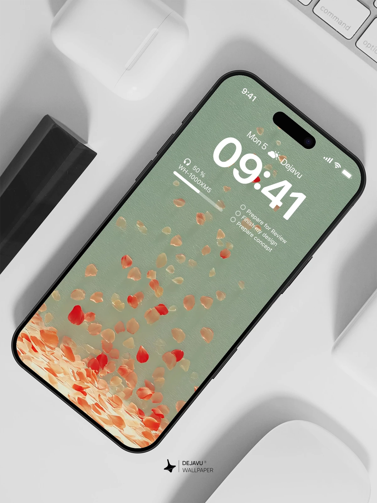 Falling Rose Petals Wallpaper 4K for iPhone Lock Screen