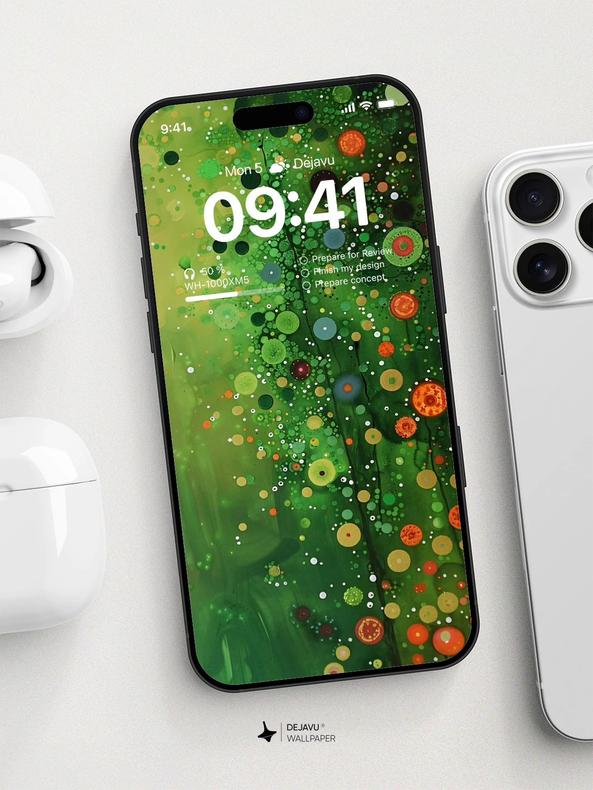 Green Abstract Wallpaper 4K for iPhone Lock Screen