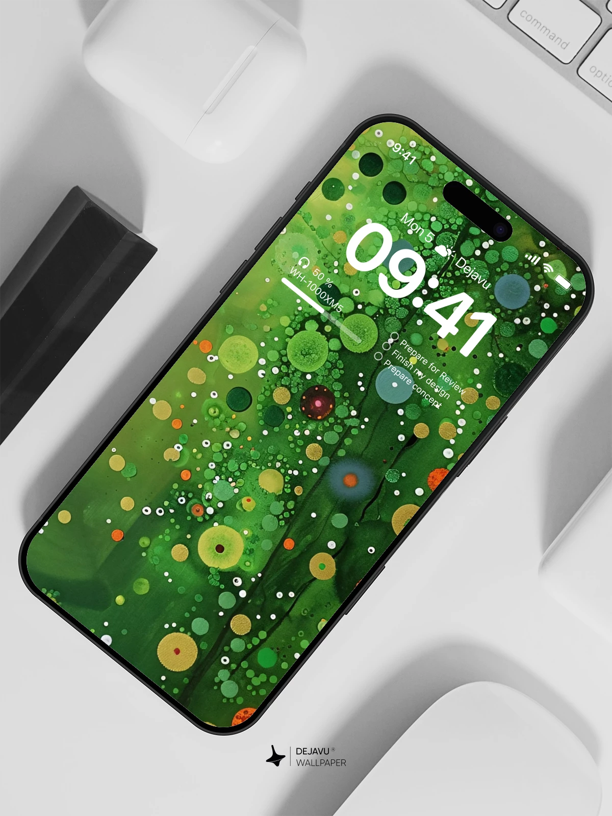 Green Abstract Wallpaper 4K for iPhone Lock Screen