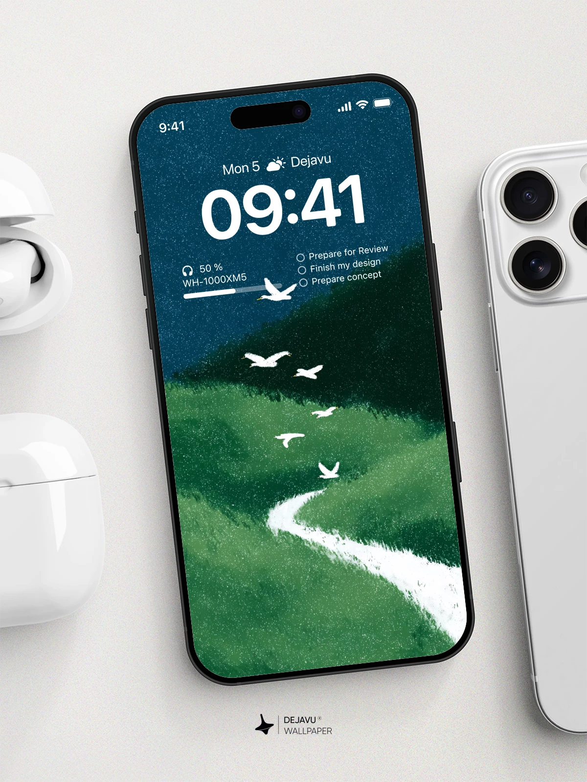 Green Mountain Landscape Wallpaper 4K for iPhone Lock Screen