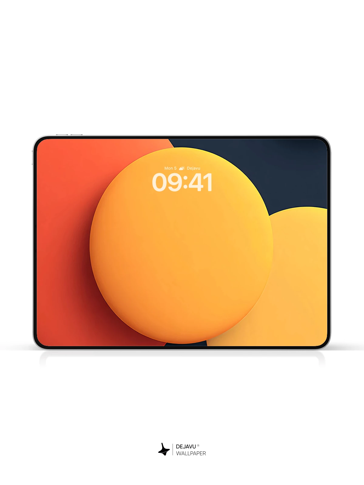 Minimal Orange Yellow Circles Wallpaper 4K for iPhone Lock Screen