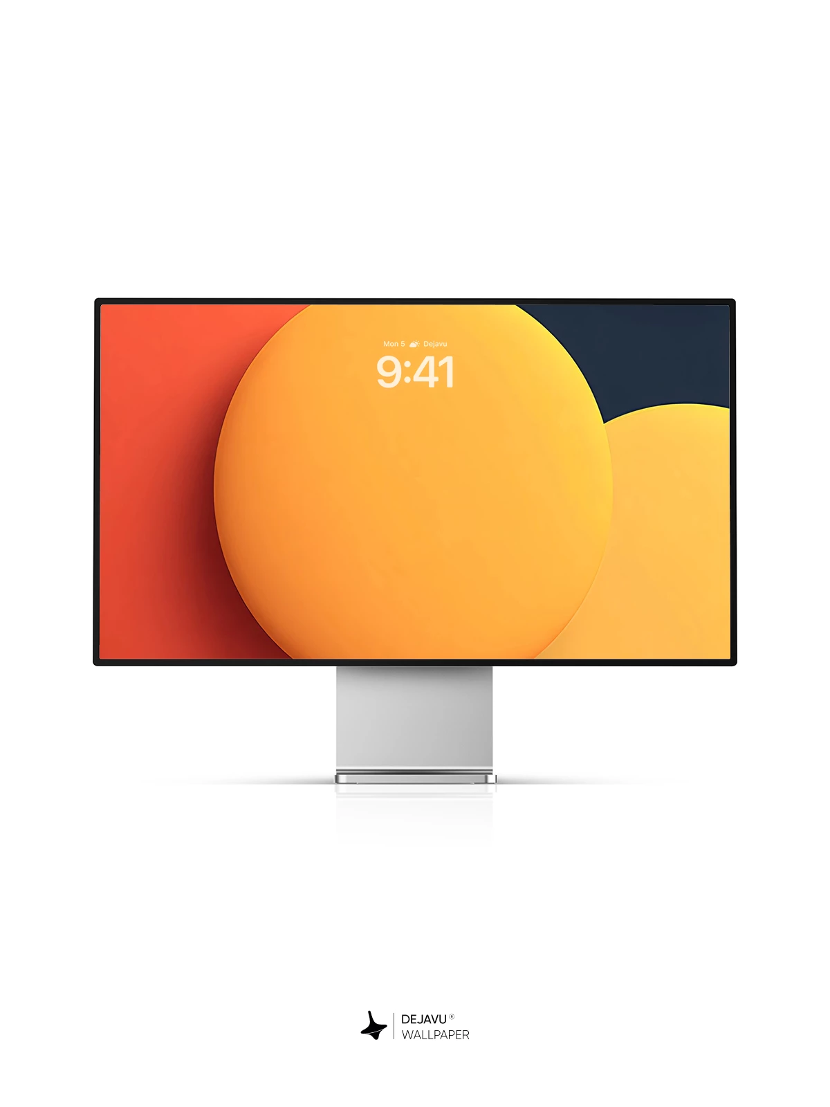 Minimal Orange Yellow Circles Wallpaper 4K for iPhone Lock Screen