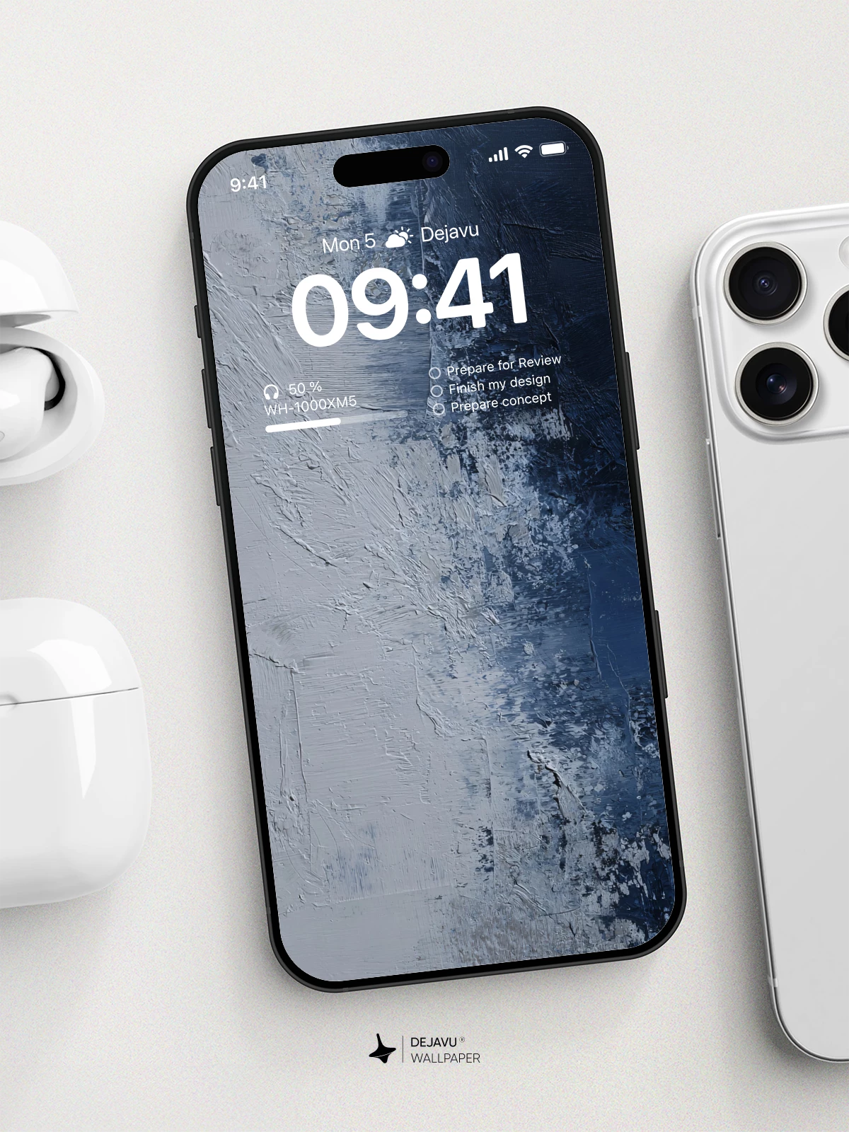 Abstract Blue Texture Wallpaper 4K for iPhone Lock Screen