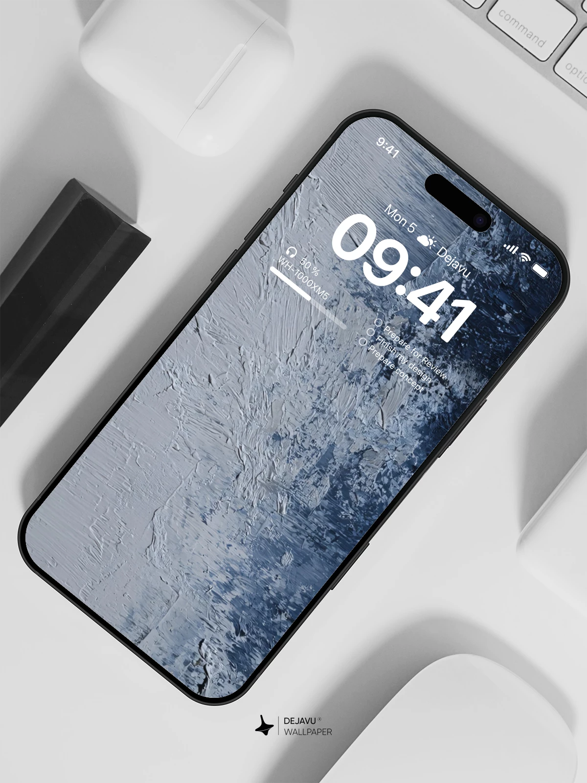 Abstract Blue Texture Wallpaper 4K for iPhone Lock Screen