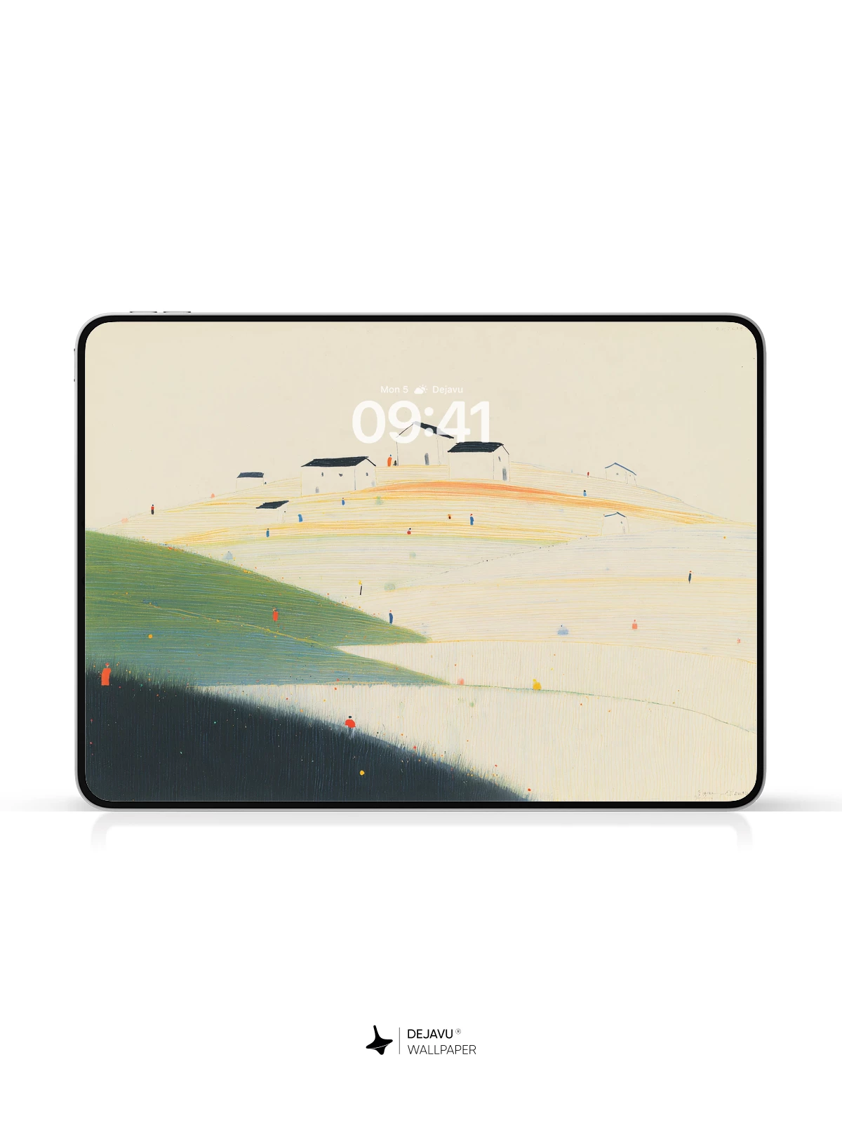 Abstract Landscape Houses Wallpaper 4K for iPhone Lock Screen