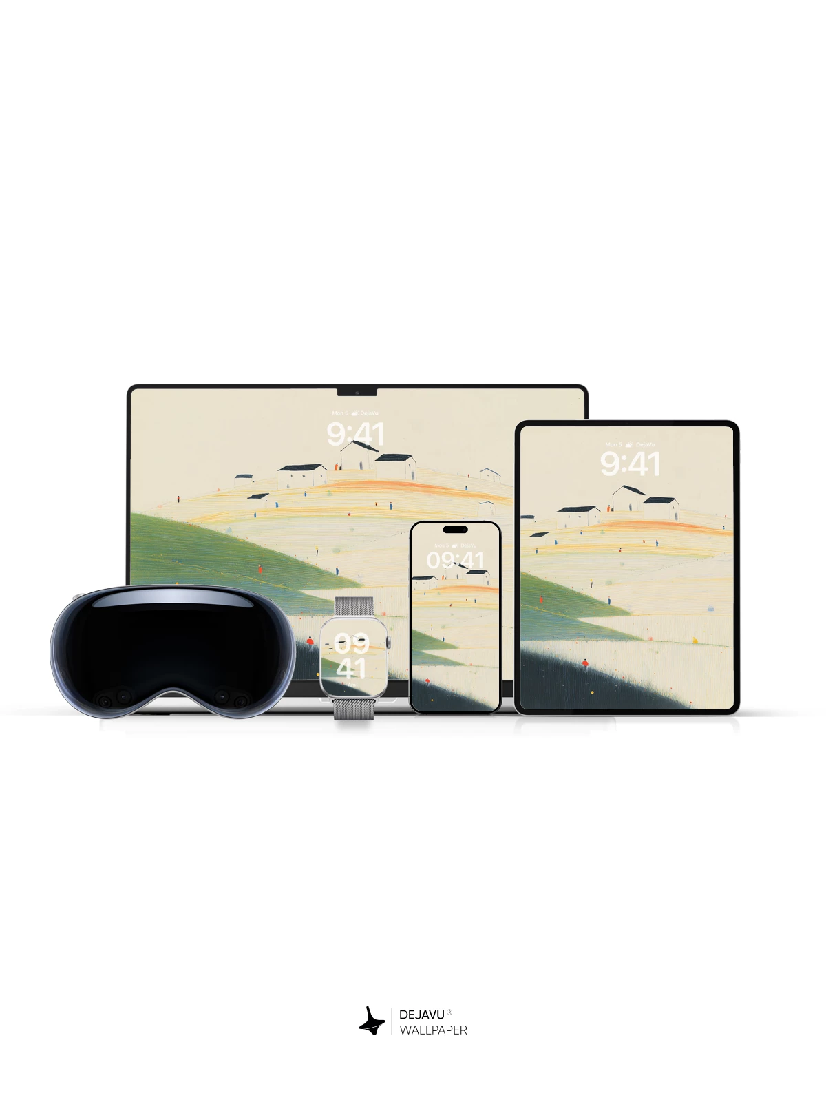 Abstract Landscape Houses Wallpaper 4K for iPhone Lock Screen