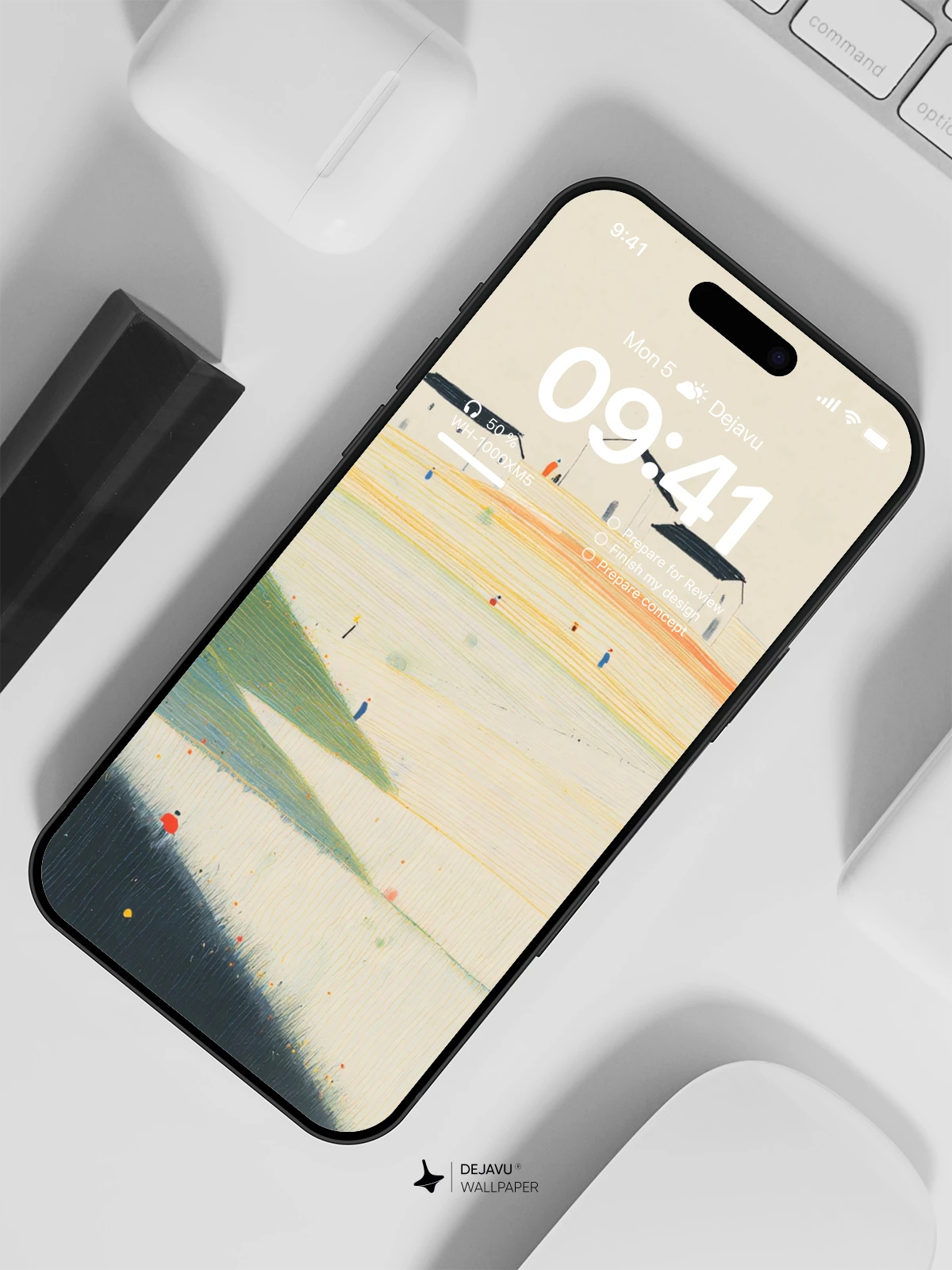 Abstract Landscape Houses Wallpaper 4K for iPhone Lock Screen