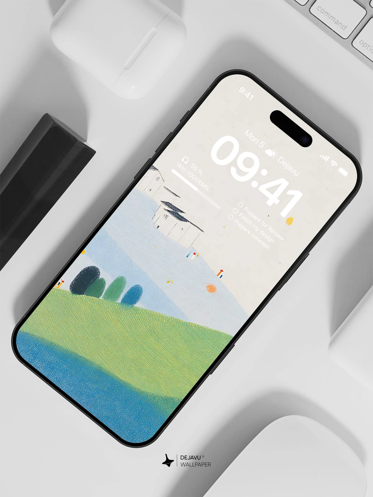 Minimalist Hill Landscape Wallpaper 4K for iPhone Lock Screen