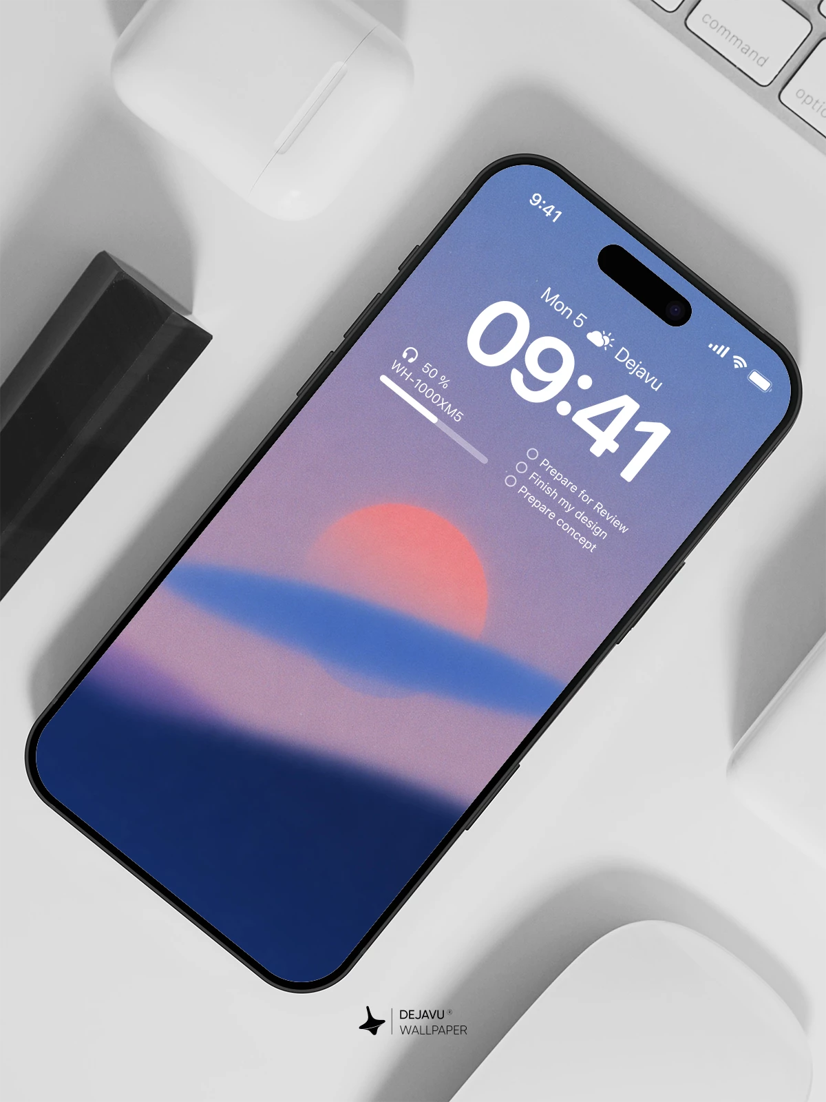 UFO Sunset Wallpaper 4K for iPhone Lock Screen