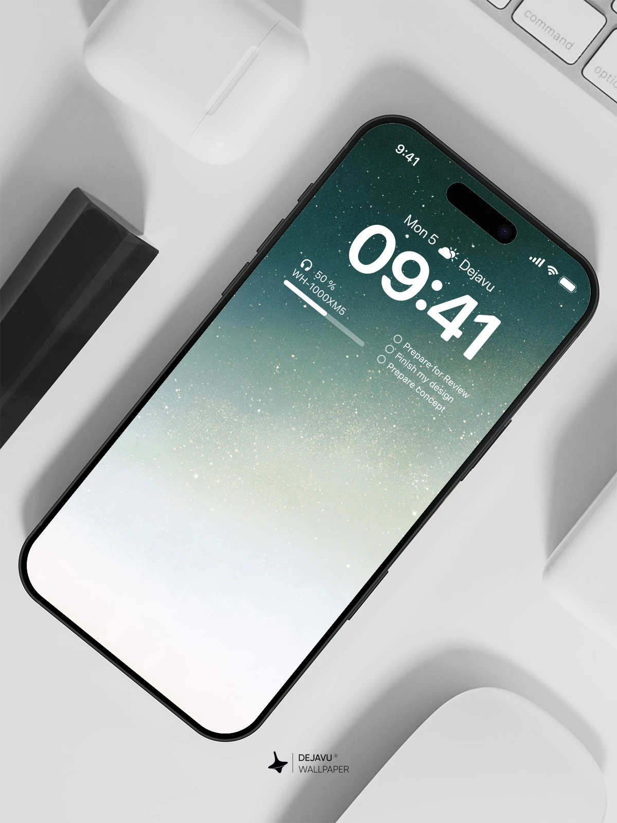 Starry Night Sky Gradient Wallpaper 4K for iPhone Lock Screen
