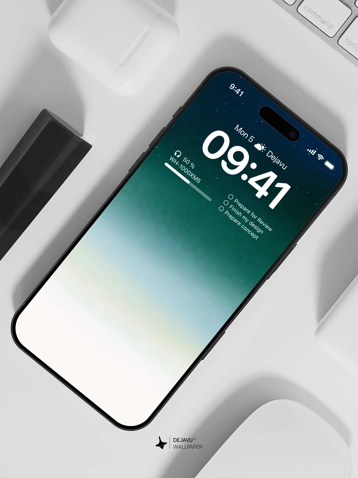 Minimal Gradient Night Sky Wallpaper 4K for iPhone Lock Screen